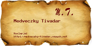 Medveczky Tivadar névjegykártya